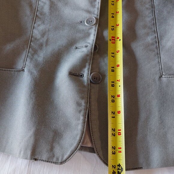 Mexx Light Olive Cotton Blend Skirt Blazer Suit Set,  Size 4 and 2 - Picture 8 of 12